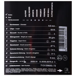 Edelrid - SE Priti 9,6 Mm - Corde à Simple 8 Edelrid - SE Priti 9,6 Mm - Corde à Simple -Magasin De Sports D'Escalade edelrid se priti 96 mm corde a simple detail 3