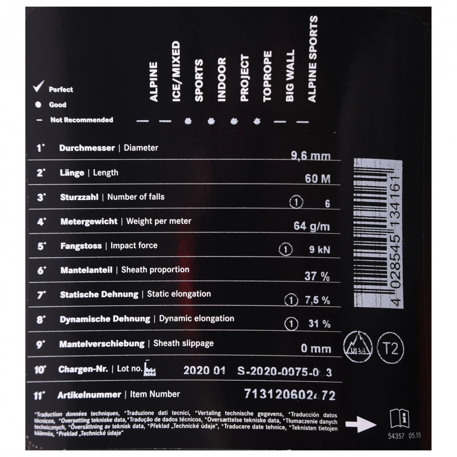 Edelrid - SE Priti 9,6 Mm - Corde à Simple 5 Edelrid - SE Priti 9,6 Mm - Corde à Simple – Image 3